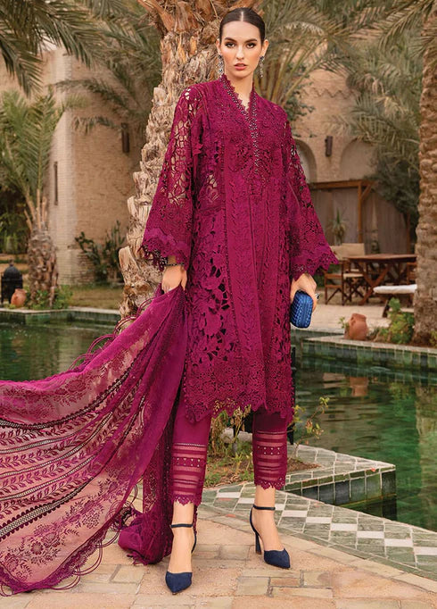 MARIA B EMBROIDERED SUITS UNSTITCHED 3 PIECE MB24LL 9B