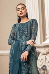 UNSTITCHED CHIFFON | MPC-23-102 TEAL BLUE